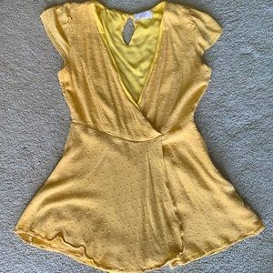 Pastel Yellow Wrap Romper